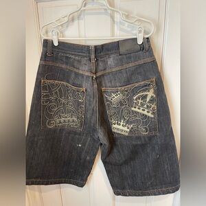 Y2K Regal Jeans Men's Embroidered Denim Jean Shorts 34